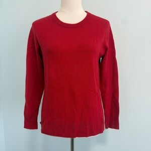 Halogen Petite 100% Cashmere Long Sleeve‎ Red Sweater Pullover Size SP